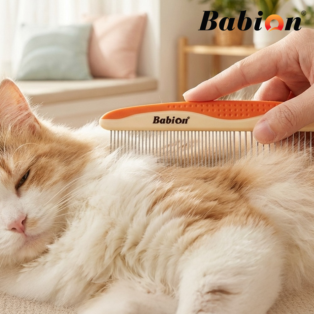 바비온 강아지 고양이 빗 브러쉬 듀얼콤 086R - 상세 이미지 5