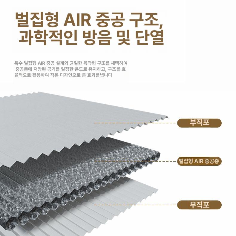 무타공 암막 블라인드 허니콤 미닫이 슬라이딩 창문 셔터 양쪽 개폐 벌집 커튼 (암막 단열 단열) - 상세 이미지 4