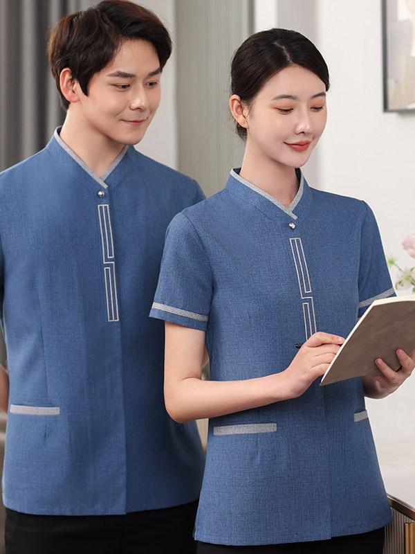 미화복 청소유니폼 여사님 청소부 작업복 미화원 아줌마 연회색 단품 L - 상세 이미지 4