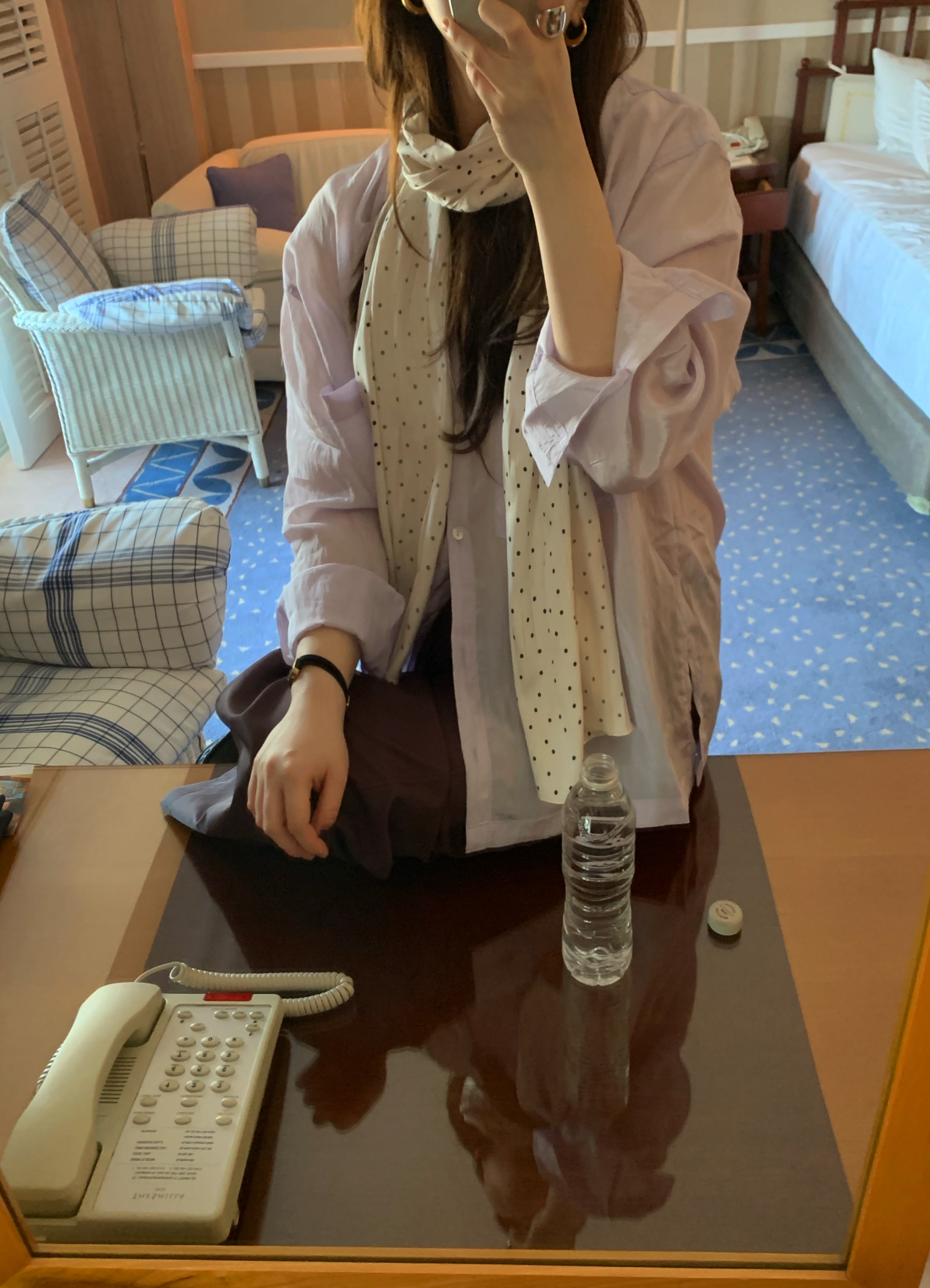 [일부당일] 바스켓 블랑 셔츠 실키 새틴 루즈핏 오버핏 가벼운 레이온 블라우스 (3c) 이미지 3