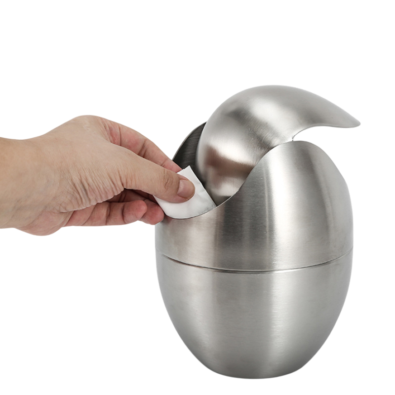 에그 쉘 미니 스텐 휴지통 빈 Egg Shell Bin - 상세 이미지 2