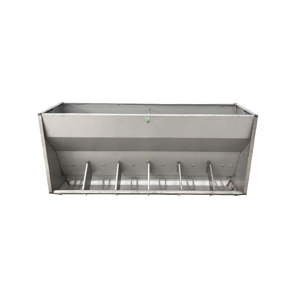 스테인리스 양면 사료통 양돈 급이통 축산용 가축 A.단면3구멍900x450x90027kg - 상품 이미지