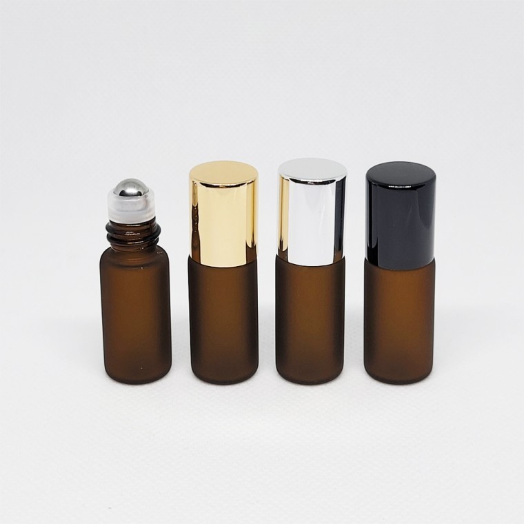 지니몰 갈색 유리 미니 롤온 불투명 공병 아로마 오일 향수 화장품 3ml - 상품 이미지