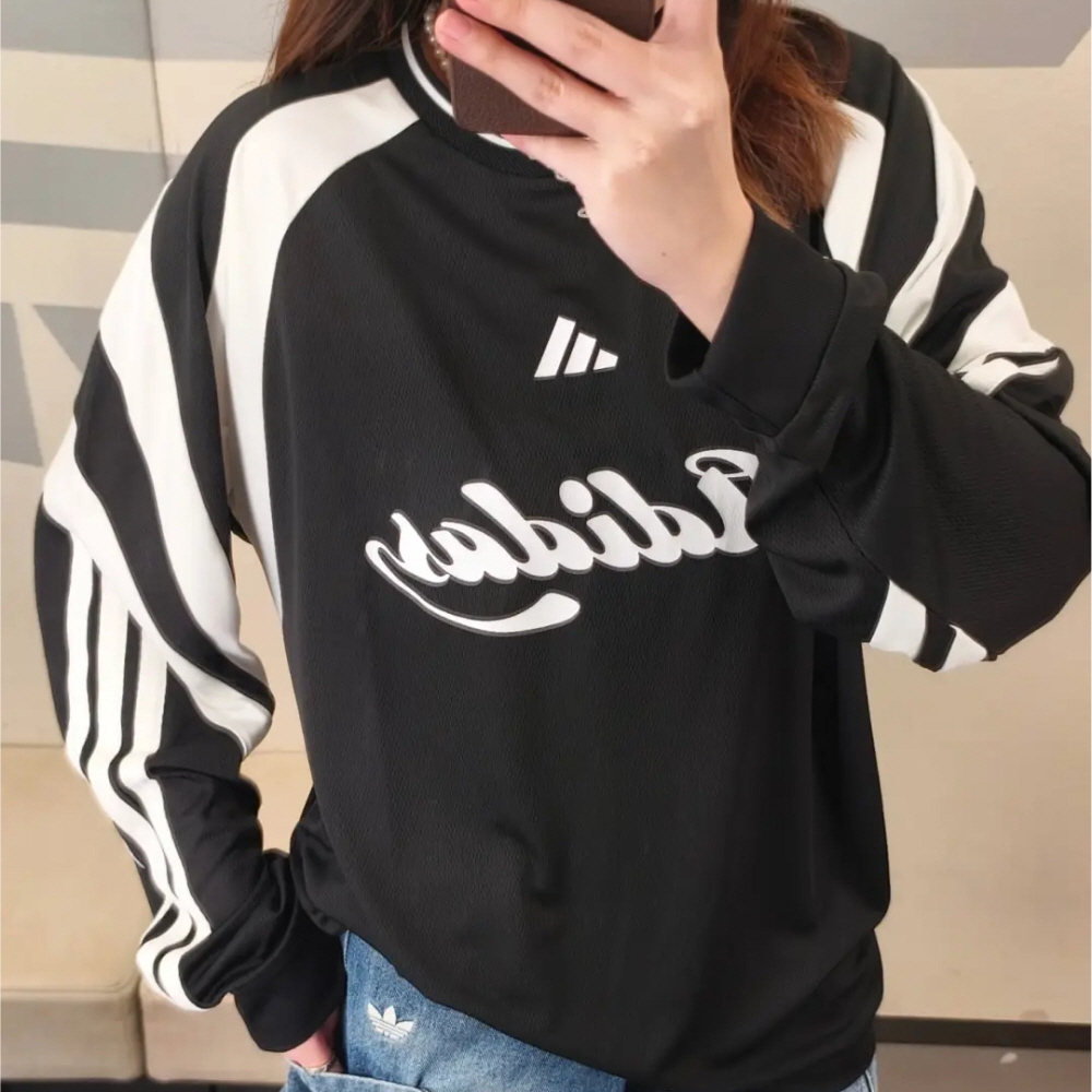 아디다스 하우스 오브 티로 롱 슬리브 긴팔 져지 티셔츠 블랙 JY7638 이미지 6