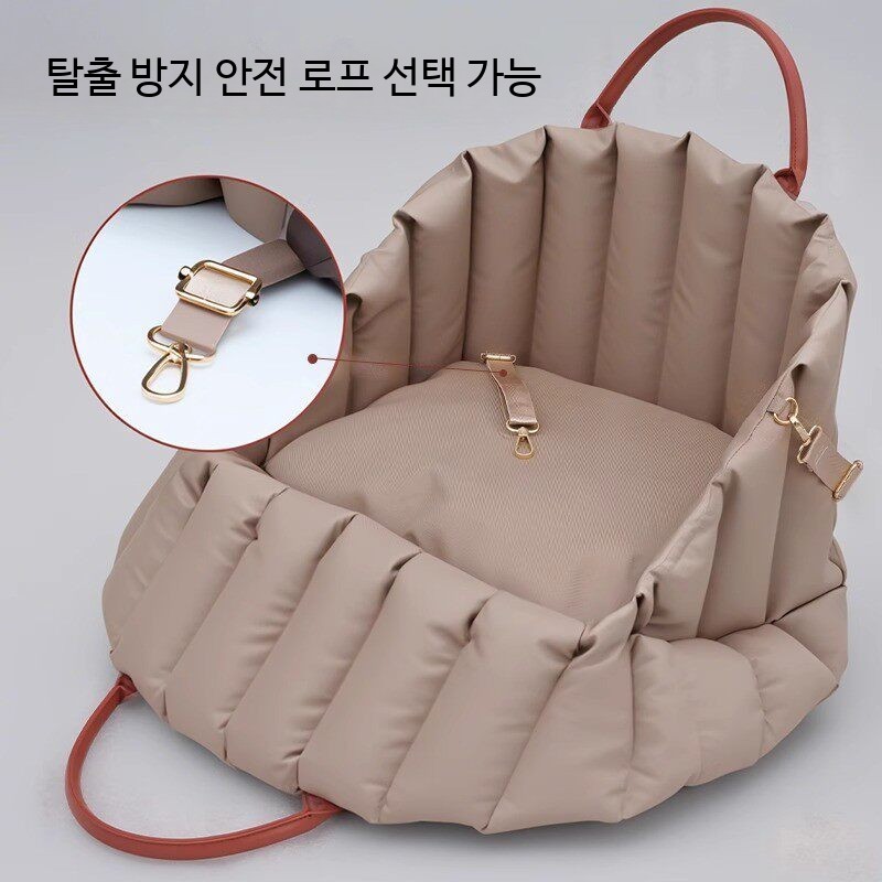 강아지 고양이 이동가방 휴대용 반려동물 캐리어 외출용 애견카시트 소프트형 여행용 반려견가방 안전한 이동장 - 상세 이미지 3