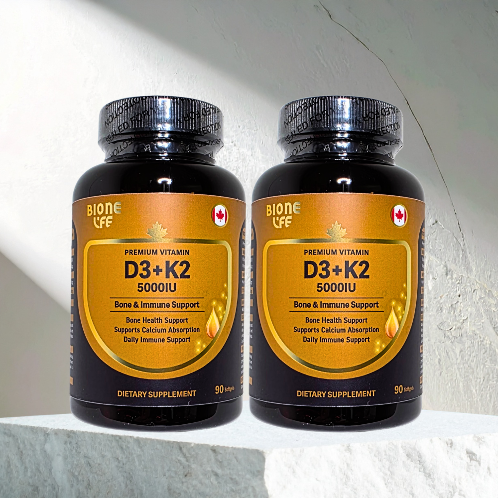 [베스트 튜오]90+90 바이원 프리미엄 비타민 D3+K2 5000IU 150mg 90캡슐, 2개 - 상품 이미지