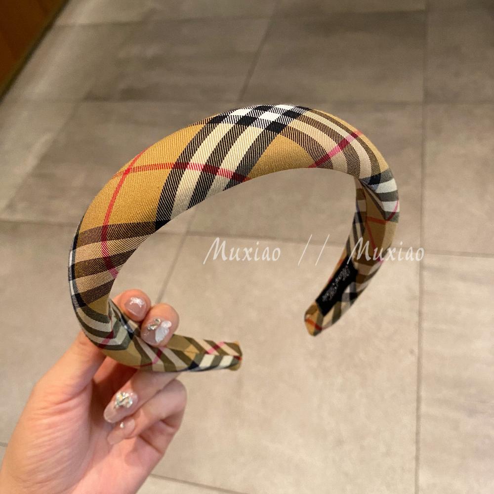 체크 헤어밴드 체크무늬 머리띠 패턴 빈티지 체크패턴 3cm - 상세 이미지 5