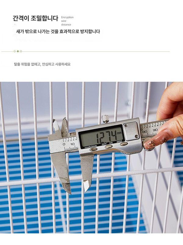 새장 앵무새 회색앵무 스테인리스 대형 1. 이동장 단칸 95 단일 가로선 대형 - 상세 이미지 5
