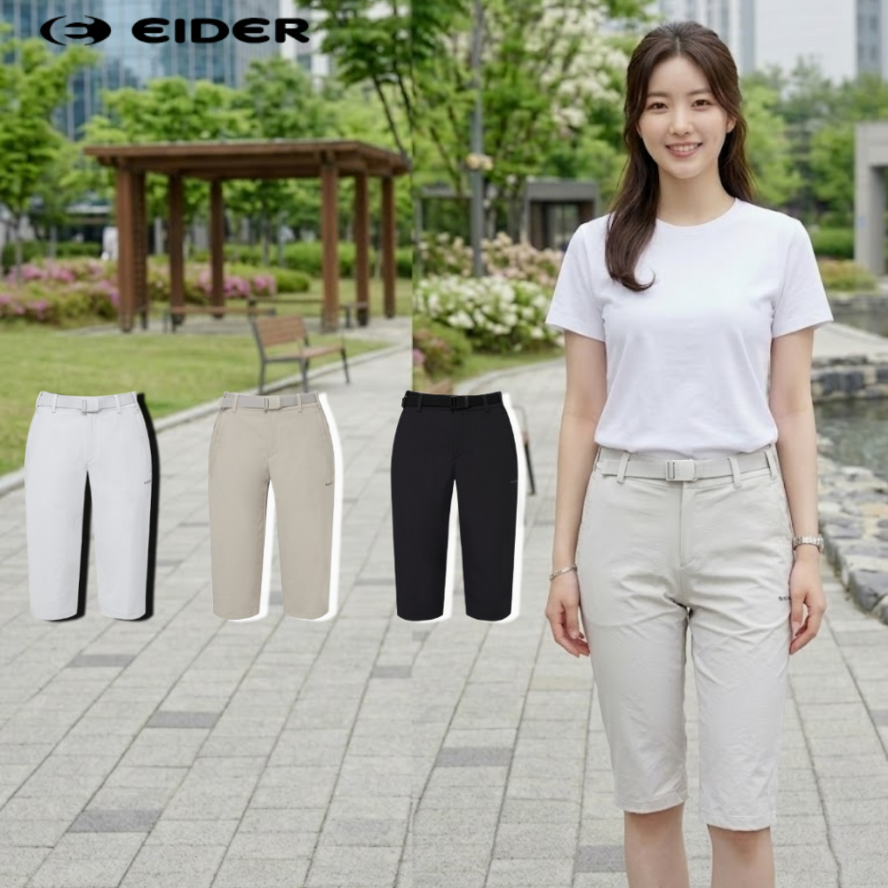 여성 7부 숏팬츠 등산 트레킹 아웃도어 아이더 윈드드라이 - 상품 이미지