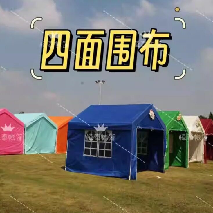 야외 간이쉘터 농막 대형 천막 방수 캠핑 텐트 행사용 창고 휴식 공간용 현장그늘막 - 상세 이미지 4