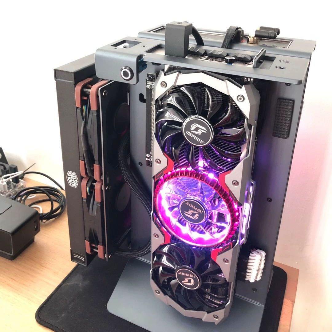 PC 오픈케이스 컴퓨터 스탠드 DIY 다크그레이 일체형 블랙 240AIO - 상세 이미지 5