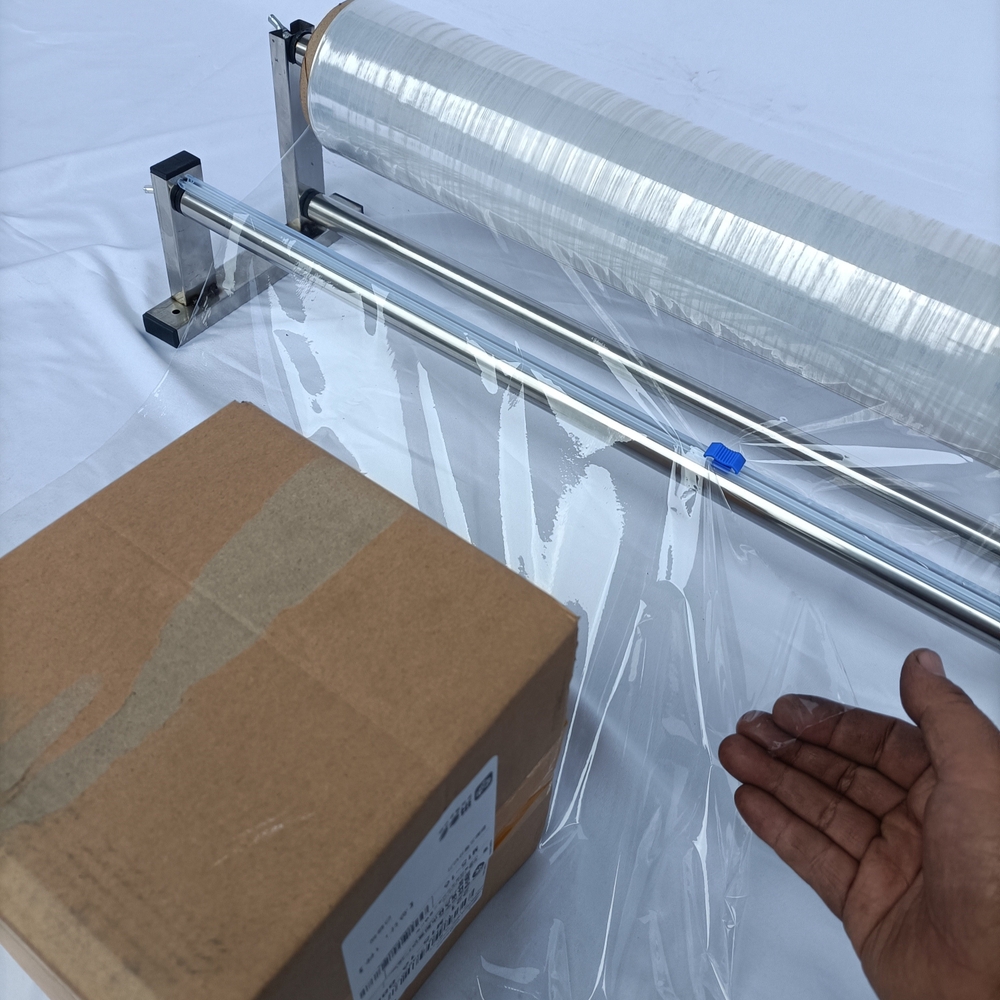 롤 거치대 프레임 랩핑 시트지 포장 텐션형 패킹기 스틸 테이블용 벽걸이 가능 60cm - 상세 이미지 2