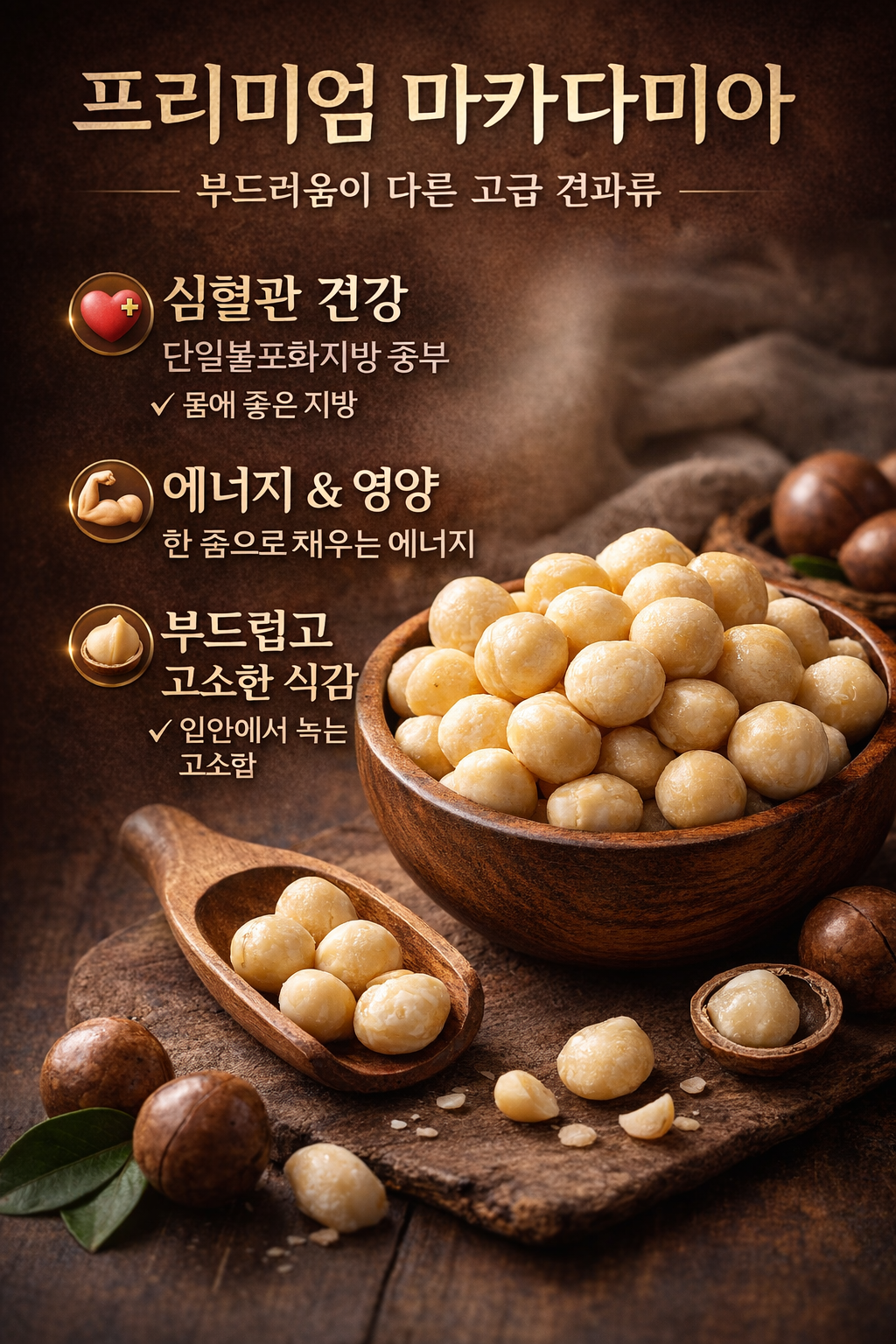 (평일당일출고)(각종견과류모음) (주)마름 부드럽고 맛있는 프리미엄 견과류 하루견과 각종 견과류 구성 마카다미아 (1/2), 10kg, 1개 - 상세 이미지 2