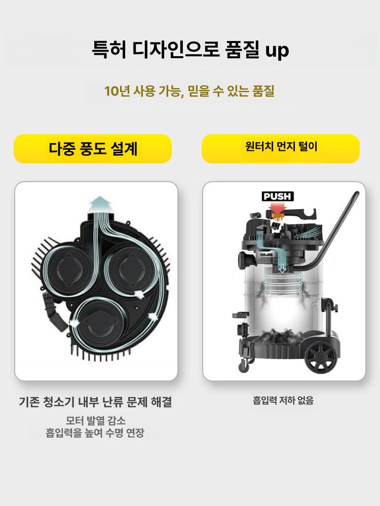 대형 청소기 공장 산업용 카페트 진공 흡입력 카펫 좋은 업소용 고전력 - 상세 이미지 4