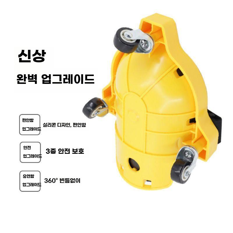 무릎꿇기 휠 바퀴 무릎보호대 바닥작업 롤러 패드 바닥시공 블랙 1쌍 - 상세 이미지 5