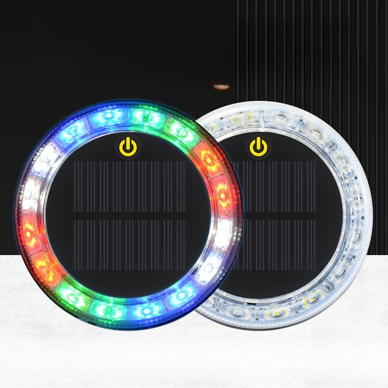 태양열 경고등 경광등 점멸등 비상등 쏠라 태양광 LED 블랙 스카이 항상 강력 자석 - 상품 이미지