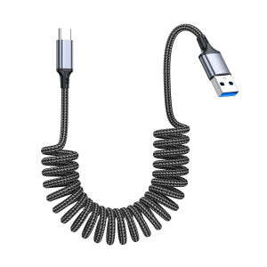 바라보고 USB A to C타입 차량용 고속충전 카플레이 스프링 케이블 ... 개봉기 | 실사용 후기 - 상품 이미지 2