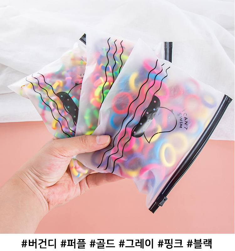 소프트 짱짱한 안아픈 머리끈 미니링 대용량 검정머리끈 100개 이미지 6