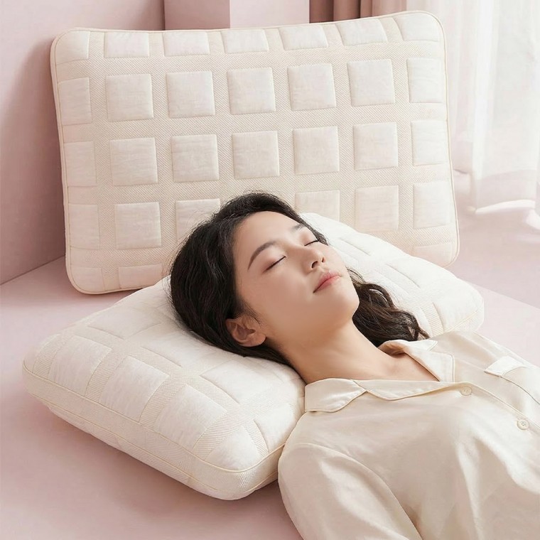 지니몰 [도매라인] 밴프 프레시라운베개 1000g 사계절 통기성좋은 수면베개 숙면 호텔 기숙사 베개 압축포장