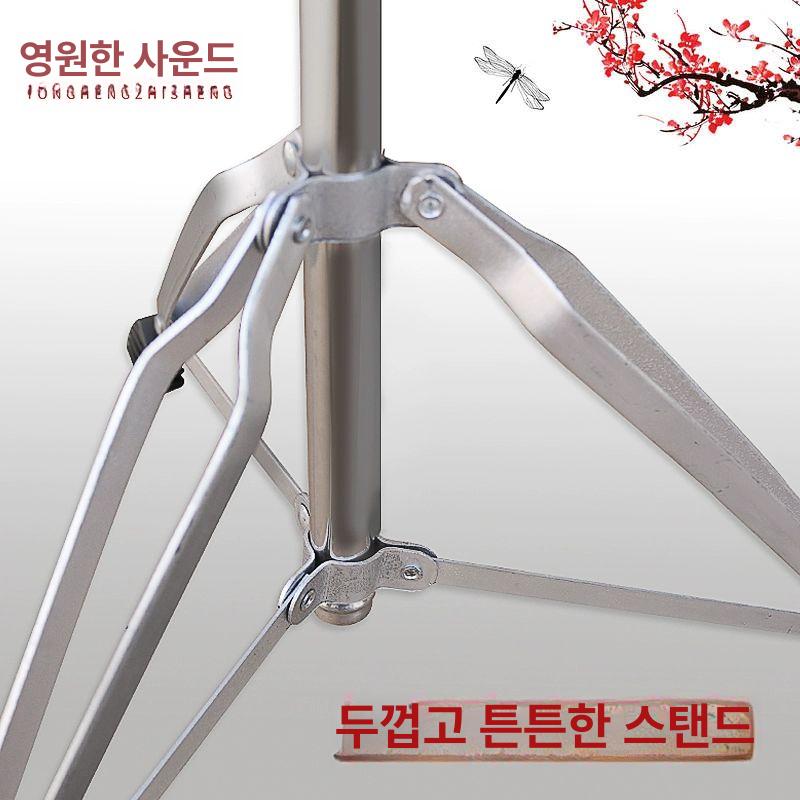 징걸이 농악기 받침대 풍물놀이 고급형 프레임 꽹과리 두껍고 강화된 롤랙 높이 조절 1.3m - 상세 이미지 3