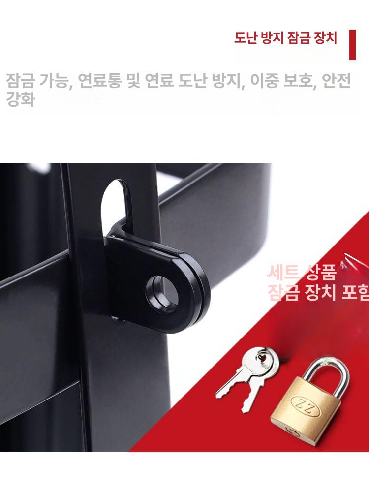 제리캔 거치대 기름통 오일통 스텐 브라켓 랙 홀더 세트 1 - 상세 이미지 3