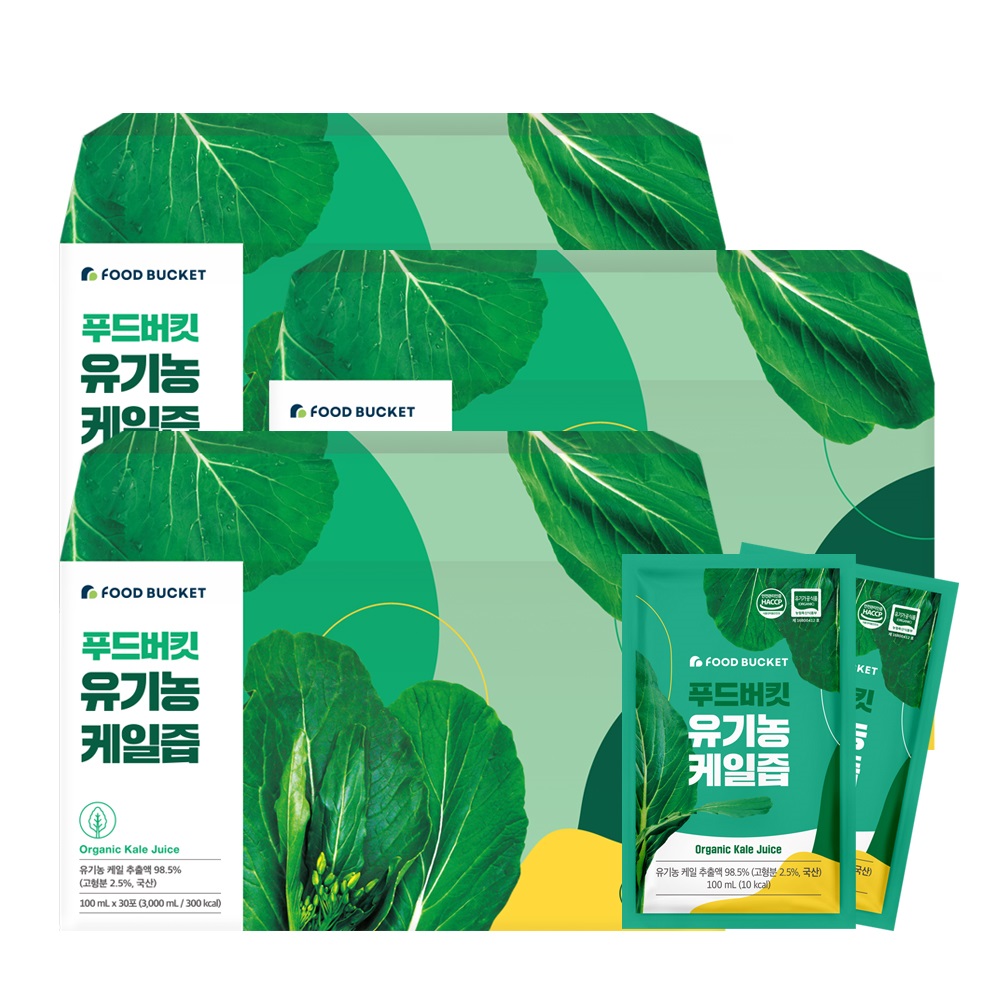 푸드버킷 국산케일100% 유기농케일즙 30포, 3개 제품 이미지