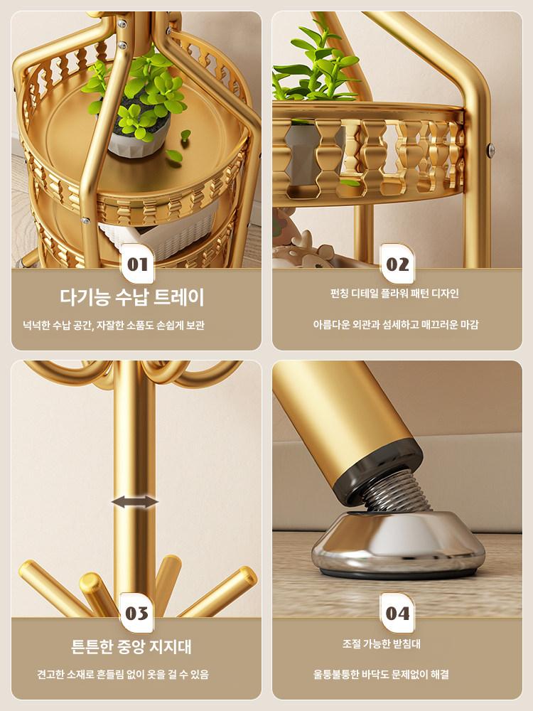 스텐 스탠드옷걸이 드레스룸 코트랙 모던 튼튼한 미니 블랙 조립식 철제 옷장 스탠드행거 - 상세 이미지 5