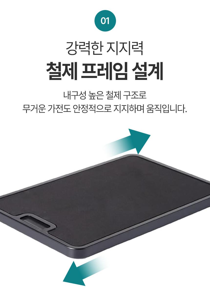 푸쉬 앤 슬라이드 슬라이딩 선반 밥솥 레일 트레이 - 상세 이미지 2