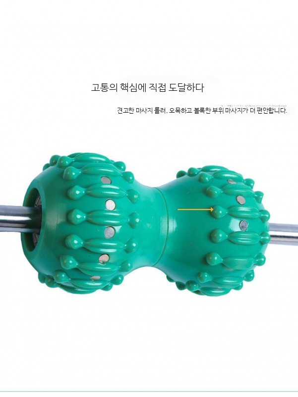 다리용 수동 마사지기 전신 경락 마사지기 척추 등 마사지 롤러형 양면 볼 지압기 - 상세 이미지 2