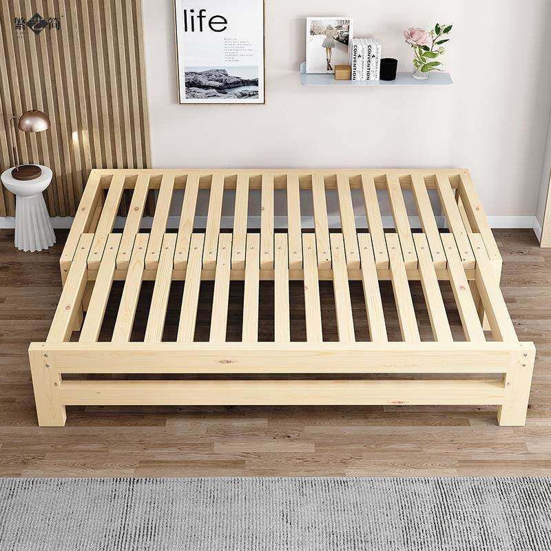 원목 접이식 소파베드 1인용 확장형 거실 침대 폭 60cmx길이(110-200)cm 1x1x1mm - 상세 이미지 2