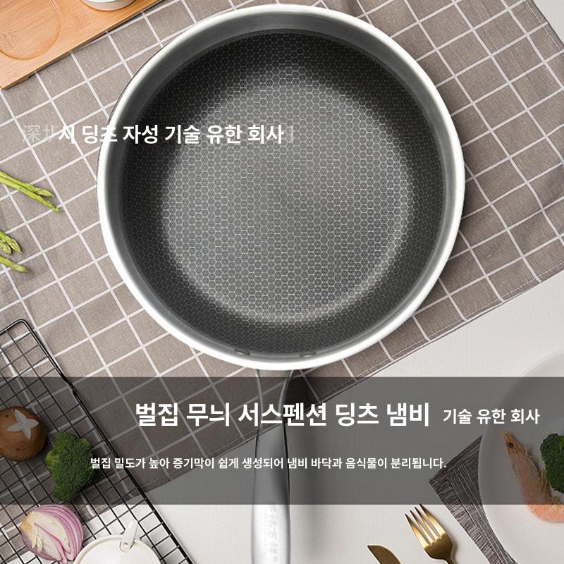떡볶이 자동조리기 볶음 볶음밥 회전형 스마트 다용도 인덕션 일체형 논스틱 프라이팬 투명 허니콤 볶음기 (부속품만) 이미지 6