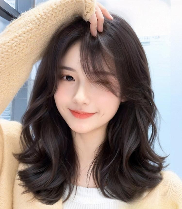단발 웨이브 여신머리 통가발 여성 굵은펌 S컬펌 인조 통기성 프렌치 약간 땡땡이 내추럴 컬러 45cm - 상품 이미지