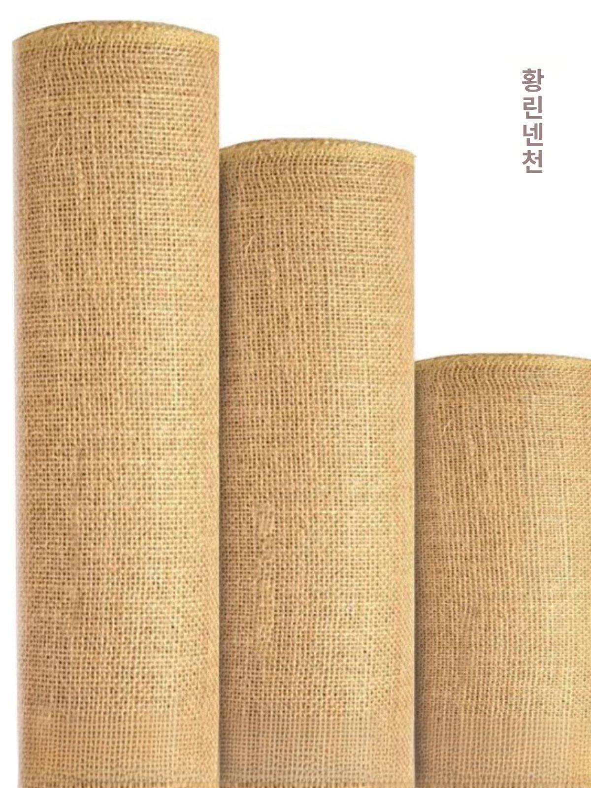 황마 패브릭 삼베 장식 테이블보 배경 복고풍 1번 린넨 1m - 상세 이미지 3