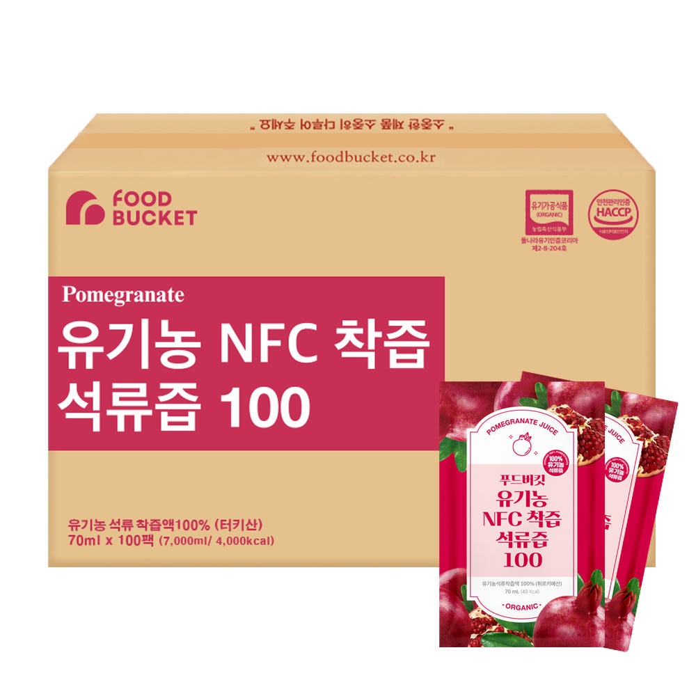 푸드버킷 유기농NFC 착즙석류즙 100포, 1개 제품 이미지
