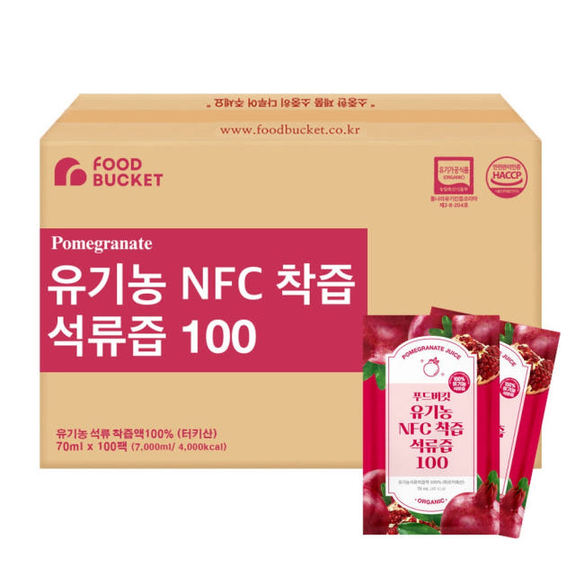 푸드버킷 유기농NFC 착즙석류즙 100포, 1개