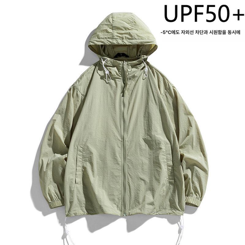 UPF50 플러스 아이스 실크 빠른 건조 자외선 차단 얇은 자켓 화이트 S 40-50kg - 상세 이미지 2
