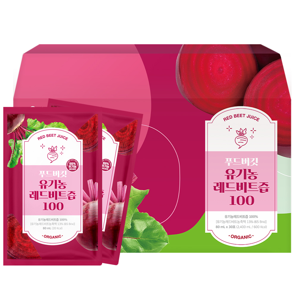 푸드버킷 비트100% 만든 유기농레드비트즙 30포, 1개 제품 이미지