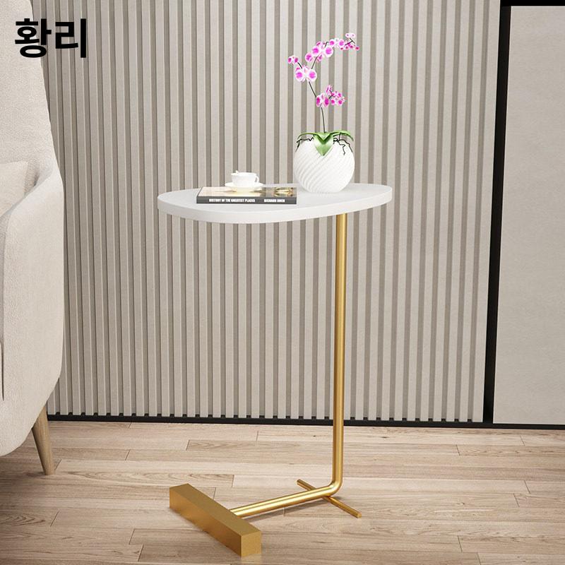 소파옆 협탁 사이드 모던 테이블 미니 골드 다리 + 화이트 상판 - 상세 이미지 2
