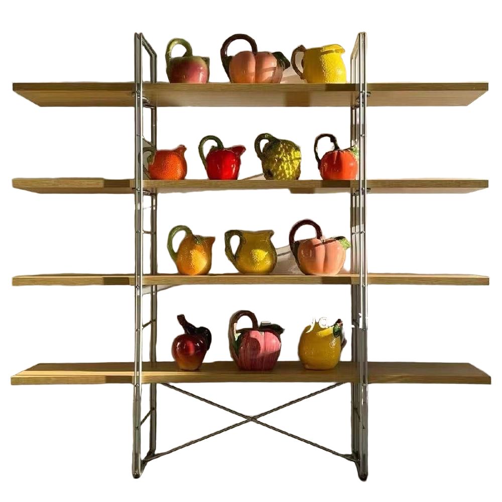 양면 원단 걸이대 진열대 다층 실목 장식장 수납 원목 판자 2cm100x35x150 - 상세 이미지 2