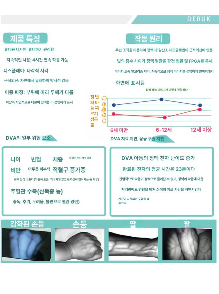 혈관 찾는기계 정맥 3램프 스캐너 실습 LCD LCD 스크린 모델 스탠드 포함 얼굴 - 상세 이미지 2
