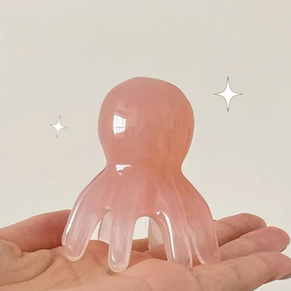 문어 만능 두피 마사지 지압 괄사 경락 마사지기 - 상품 이미지