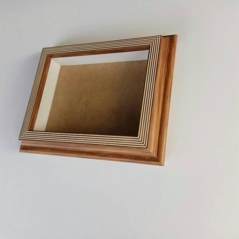 자동차 액자 미니카 소품 정사각형흰색사진프레임 장식 골드 (중공 1.8cm) 10인치 (20x25cm) - 상세 이미지 4