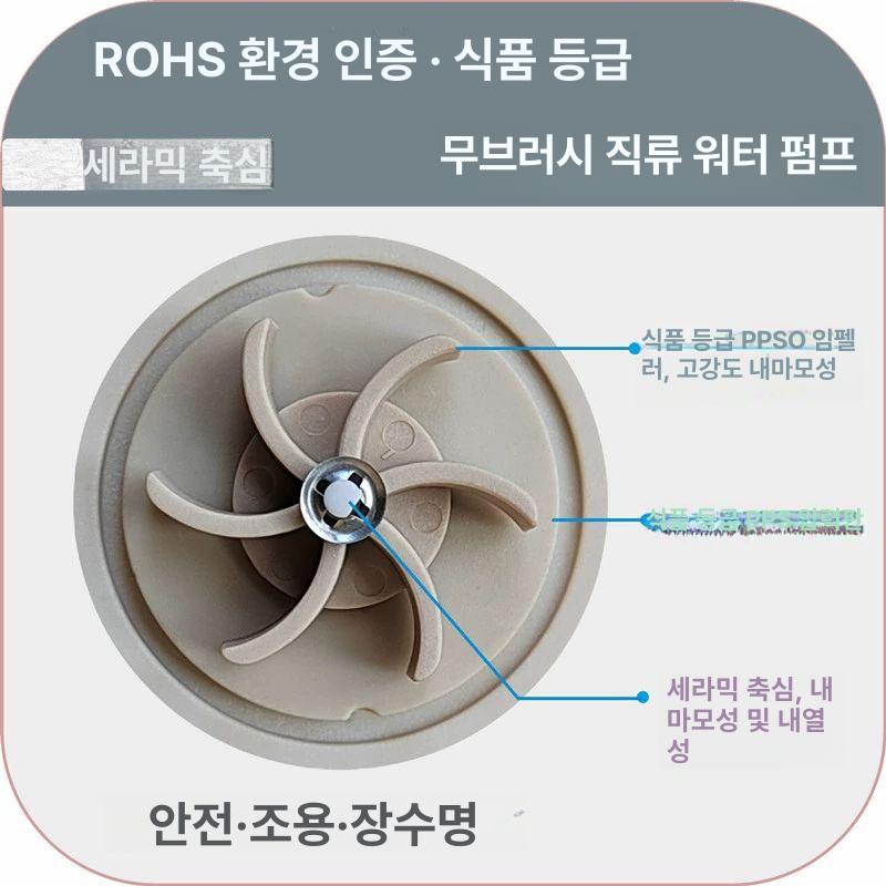 온수 순환펌프 캠핑카 차박 고온 12v 세차 모터 급수 12V 3m 가변 속도 전원 포함 - 상세 이미지 2