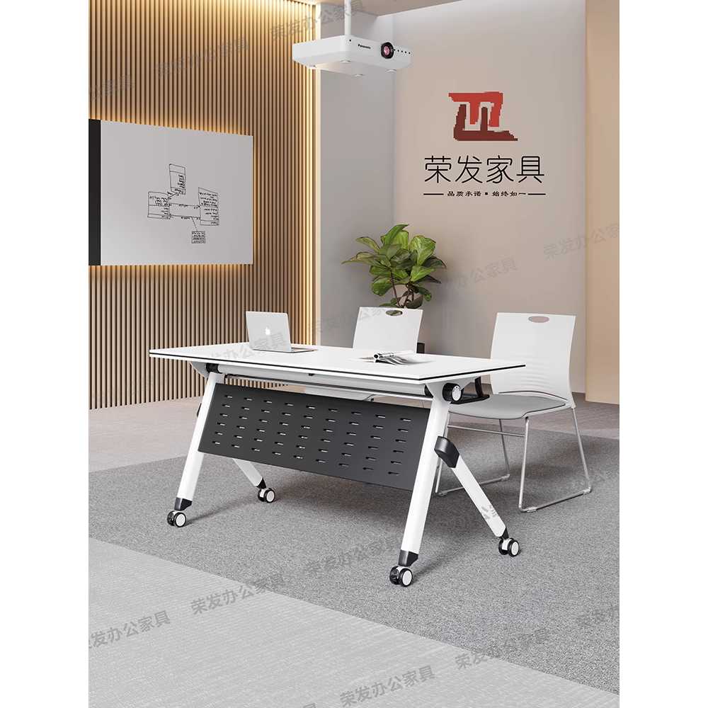 강의실 책상 접이식 대학교 학원 용 이동식 회의실 테이블 120x40x75 - 상세 이미지 2