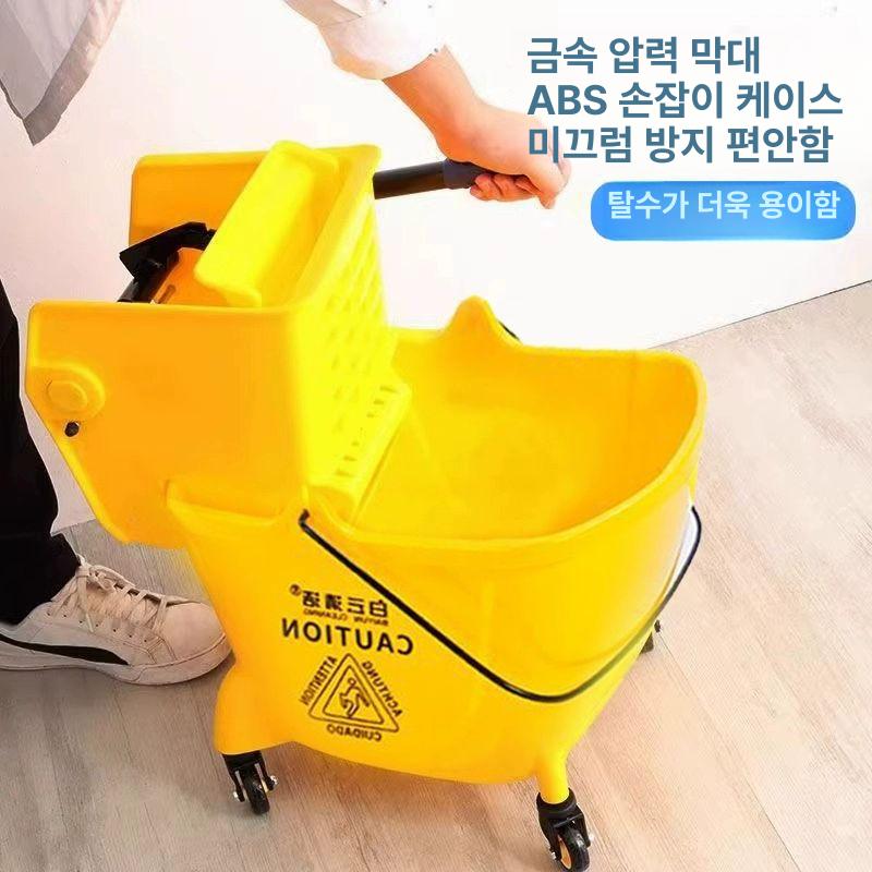 이동식 걸레통 대걸레 걸레 마대 개수대 걸레 탈수기 탈수 세척통 짜는기계 빨래통 - 상세 이미지 3