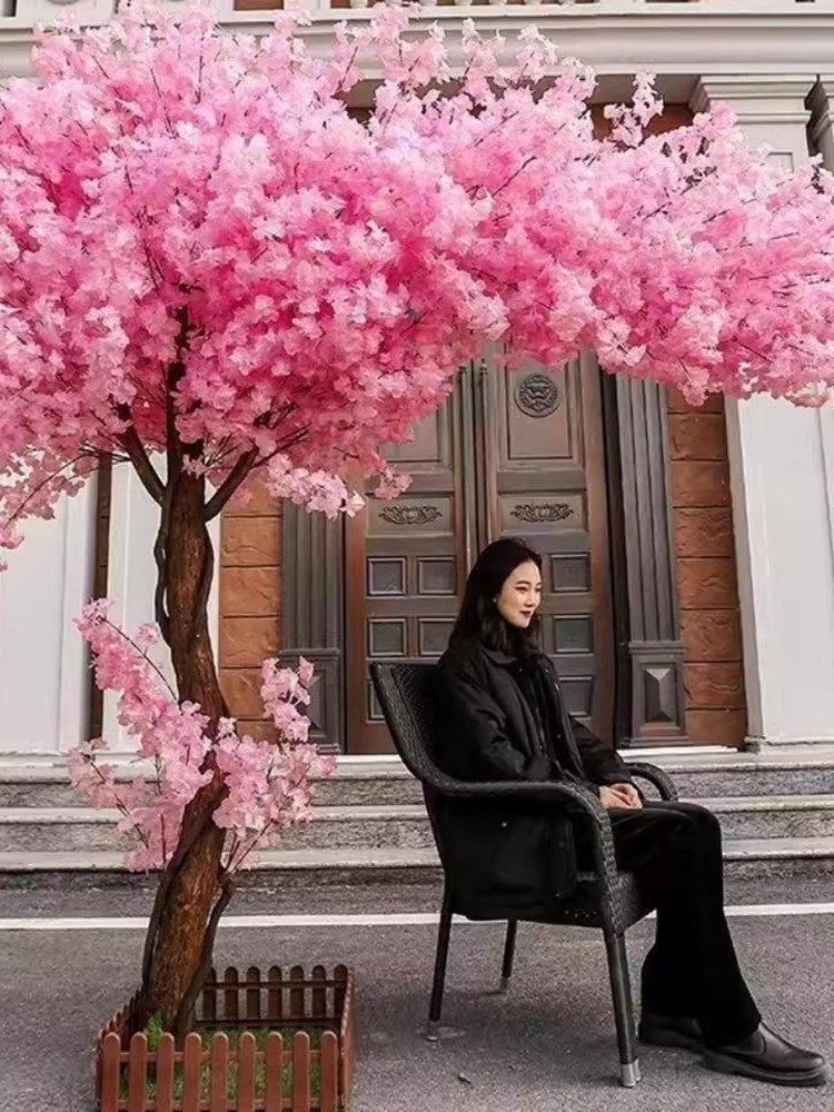 실내장식나무 벛나무 모형 인테리어 가짜 인조 장식 벚꽃나무 대형 화분 가게 풍경 원형 매장 이자카야 - 상세 이미지 5