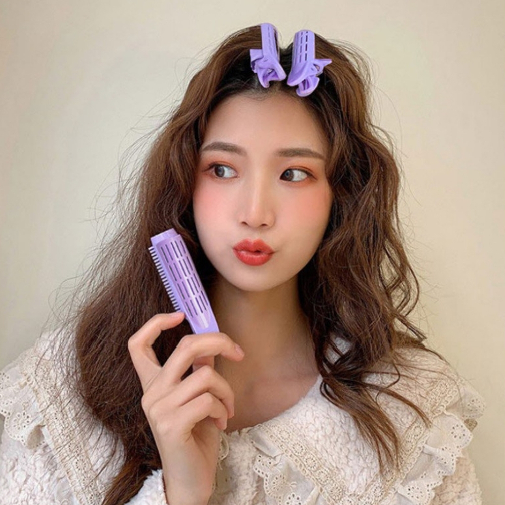 J2K 헤어롤 앞머리 볼륨집게 뿌리 살리기 가르마 볼륨(2개입) - 상품 이미지