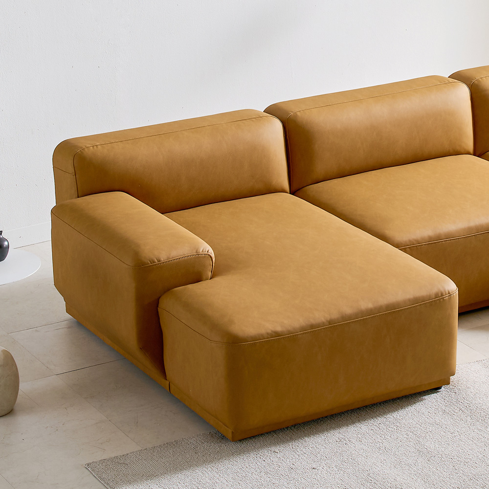 케이하우스홀드 켄지 1인 모듈 소파 비건레더 모던디자인 국내제작 가죽 실리콘가죽