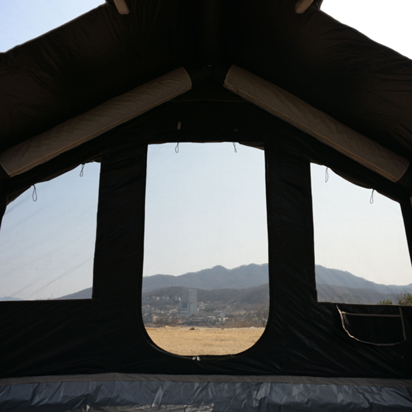 마운틴하이커 에어 텐트 캠핑 타프 쉘터 리빙쉘 블랙코팅 - 상세 이미지 4