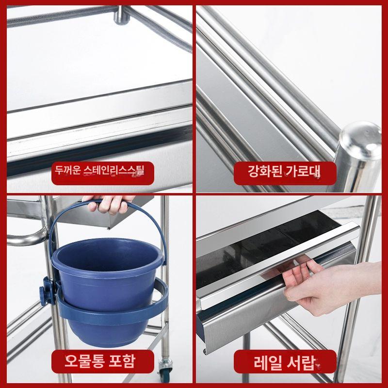 진료카트 병원 이동식 카트 운반 트롤리 웨건 간호 서랍장 서랍 노트북 미용 작업대 캐비닛 - 상세 이미지 5